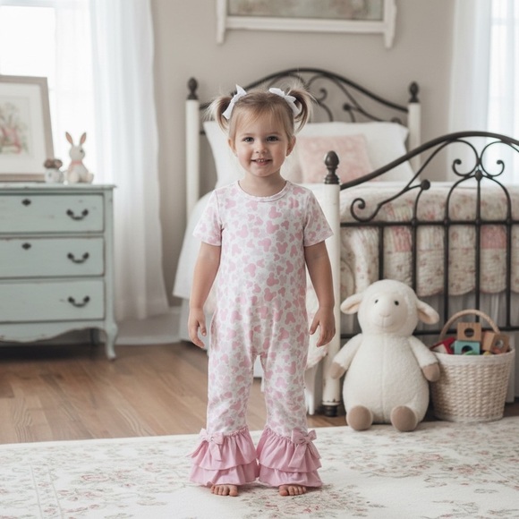 saddleandsage Other - Girls Pink Jumpsuit